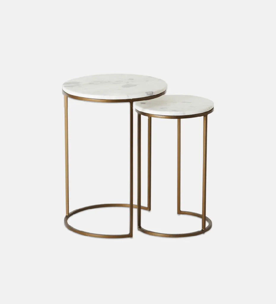 Porter Nested Lamp Tables in Karoo Tan
