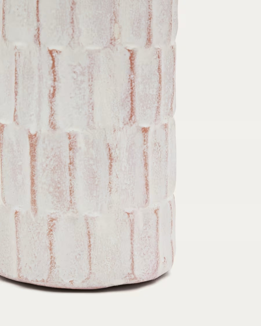 Arisa white, Papier Mâché Vase, 22 cm