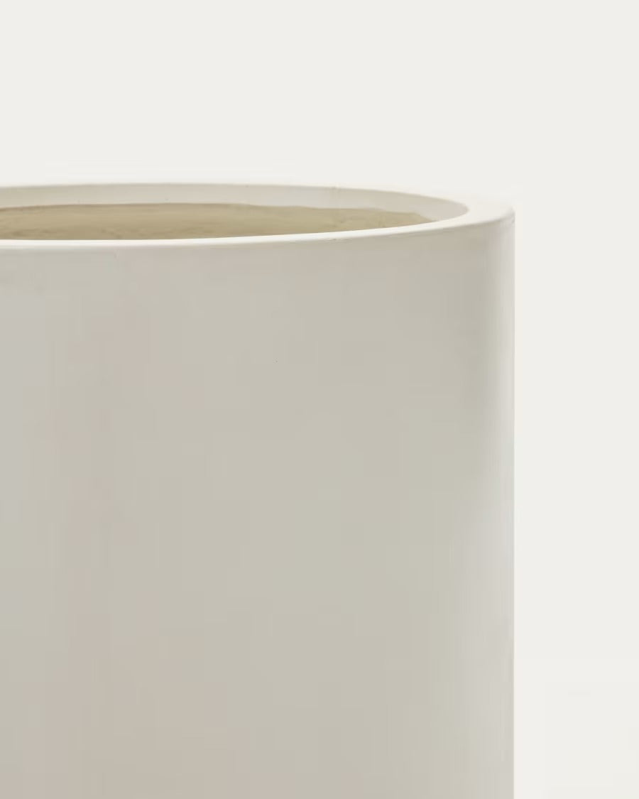Aiguablava Plant Pot in white cement, Ø 52 cm