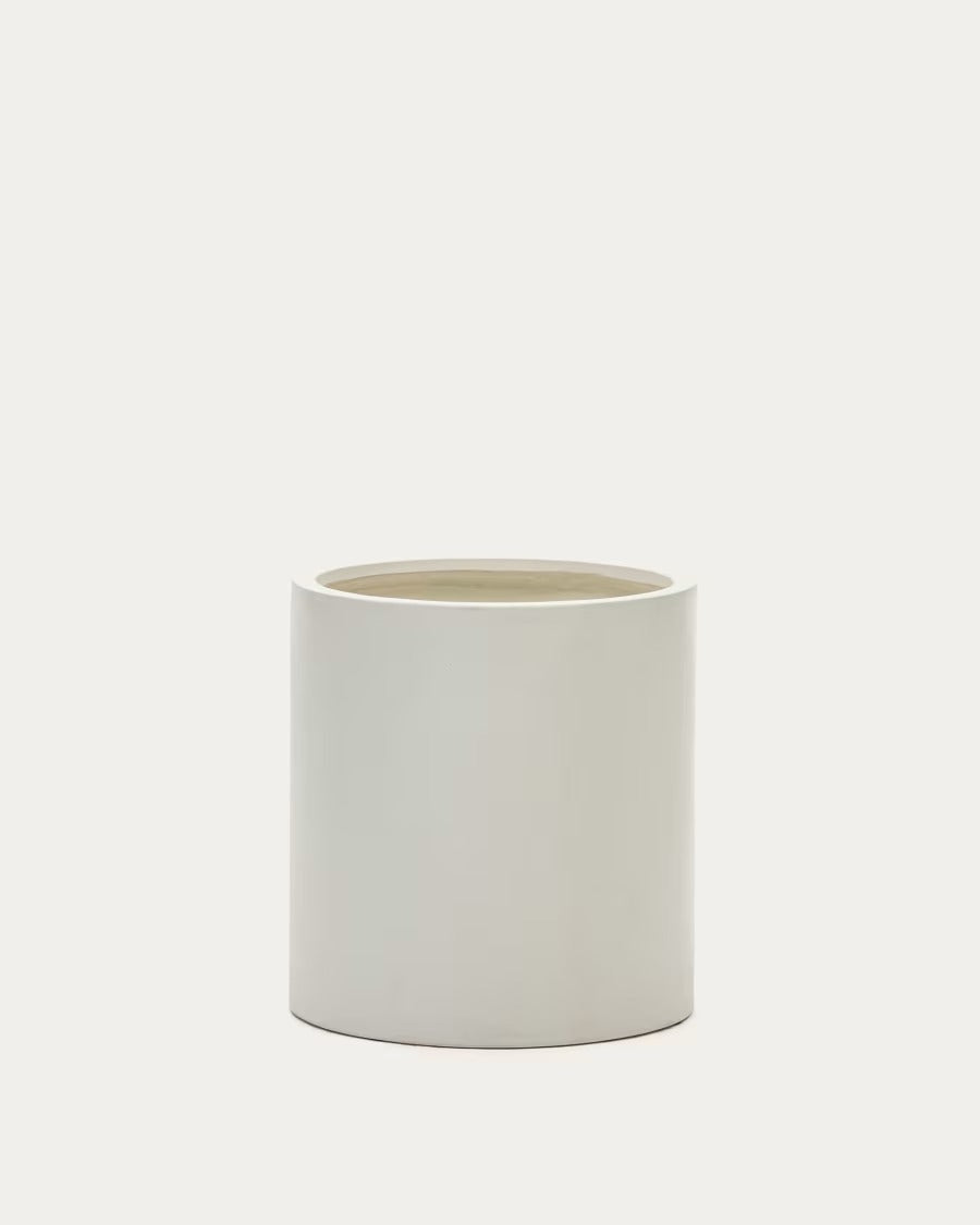 Aiguablava Plant Pot in white cement, Ø 52 cm