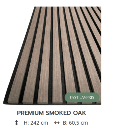 WALL PANELS  242X60 SMOKED OAK