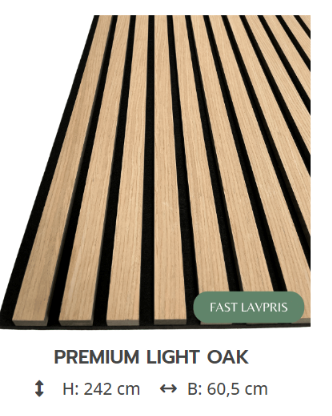 WALL PANELS  242X60 LIGHT OAK