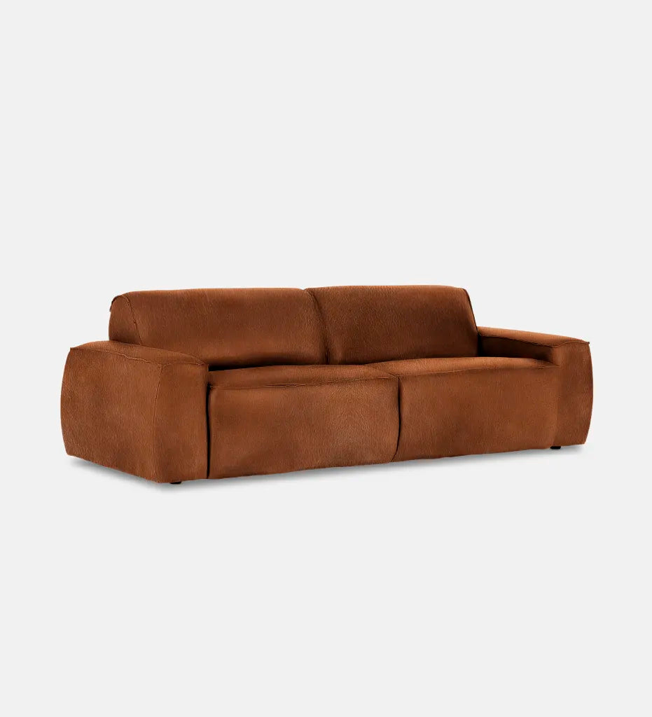 Congo Leather 3 Seater  - Leather Moroccan Spice