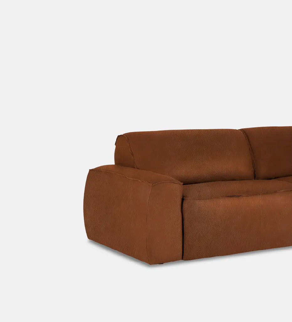Congo Leather 3 Seater  - Leather Moroccan Spice