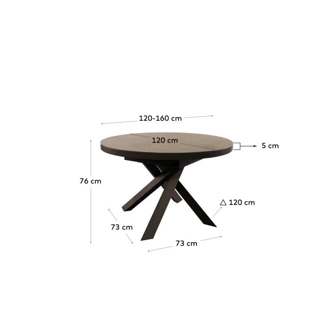Vashti Round Extendable Table