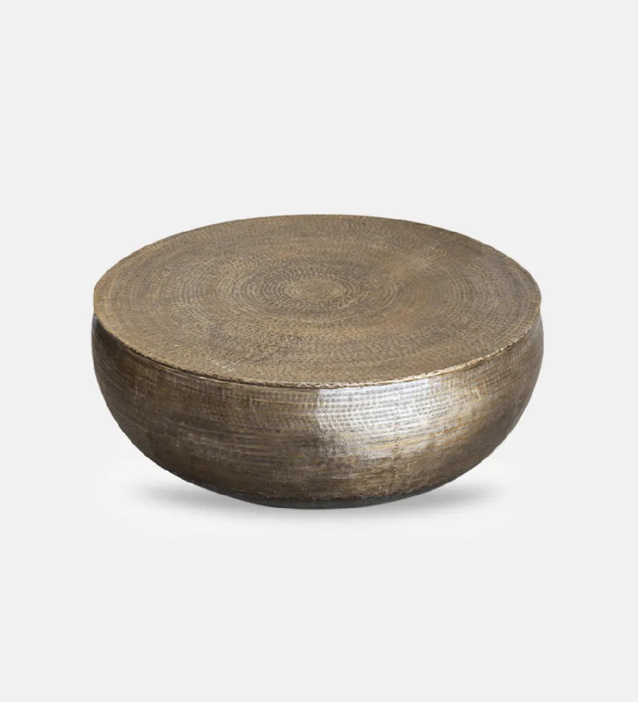 Taj Drum Coffee Table  - Brass Antique 120*120*45