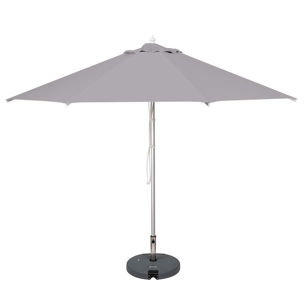 3m Aluminium Round Umbrella Light Grey 310g Spun Poly with 3.5m Protective cover