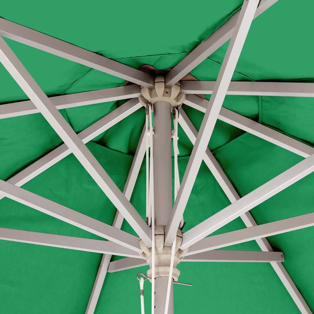 3.5M Aluminium Round Umbrella Light Grey 310G Spun Polyester with Protective Umbrella Cover