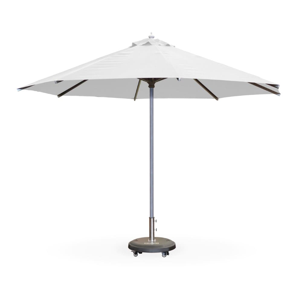 3m Aluminium Round Umbrella Light Grey 310g Spun Poly with 3.5m Protective cover