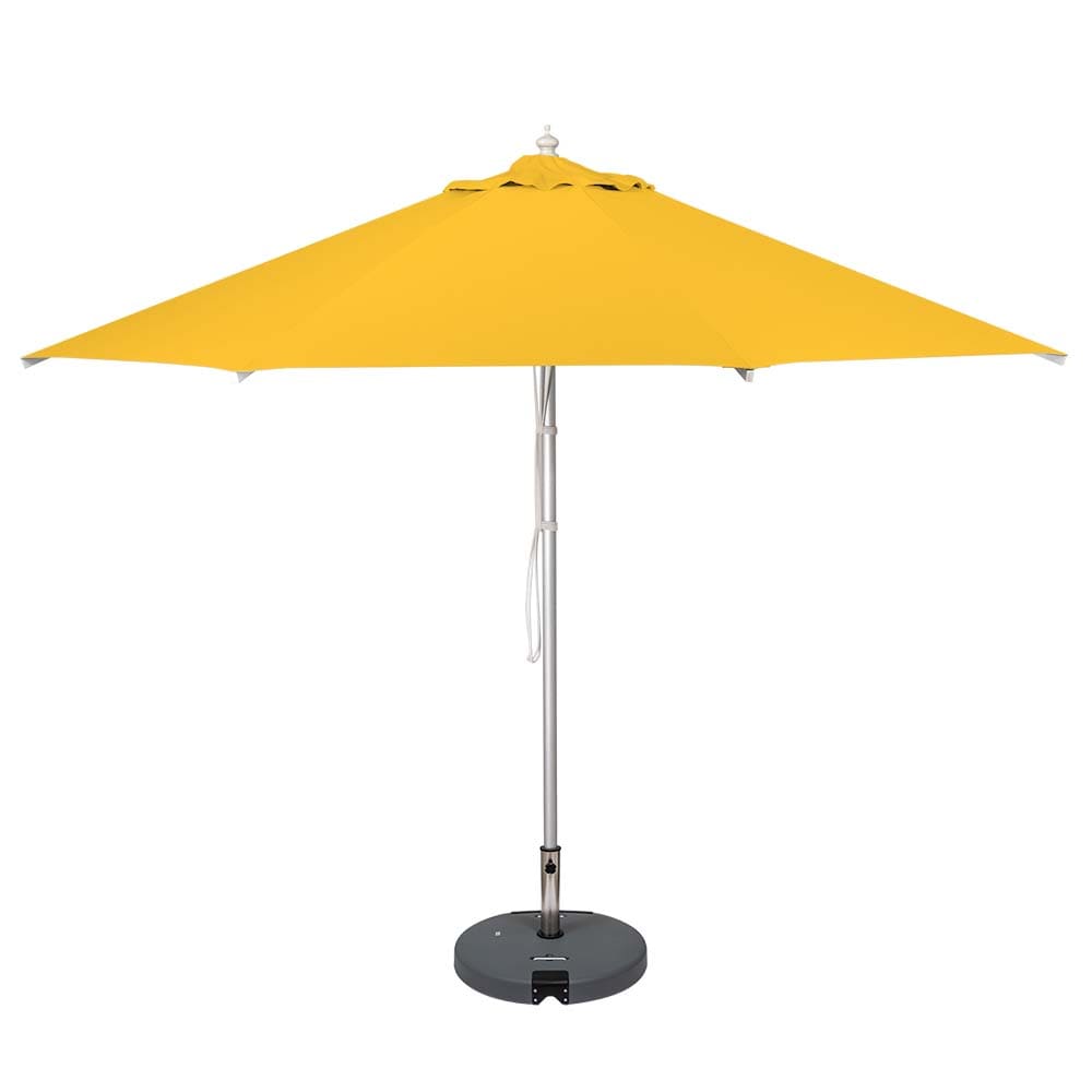 3.5M Aluminium Round Umbrella Light Grey 310G Spun Polyester with Protective Umbrella Cover