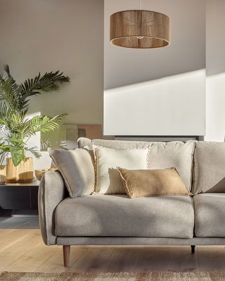 Carlota 3-Seater Sofa in Beige 213cm