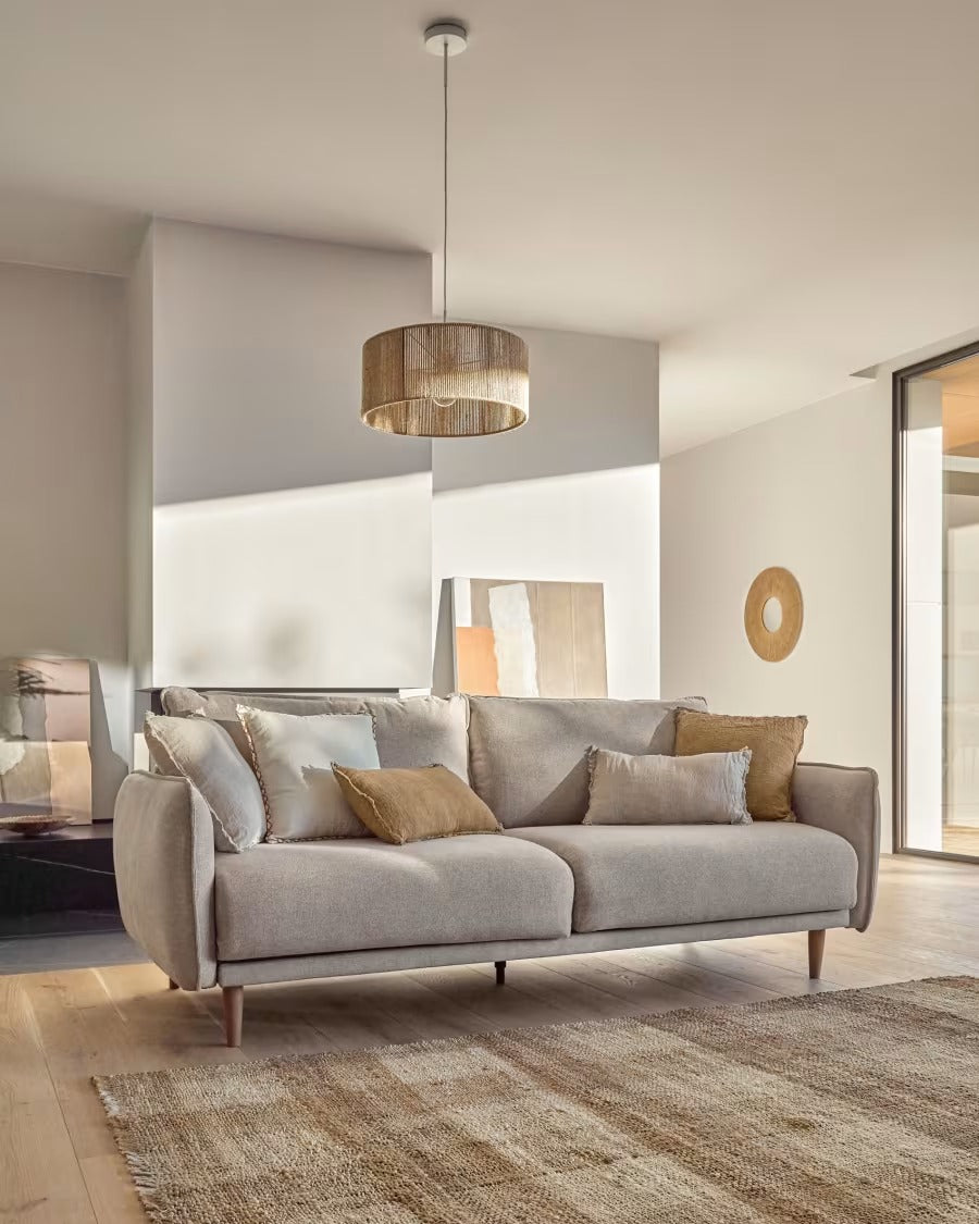 Carlota 3-Seater Sofa in Beige 213cm
