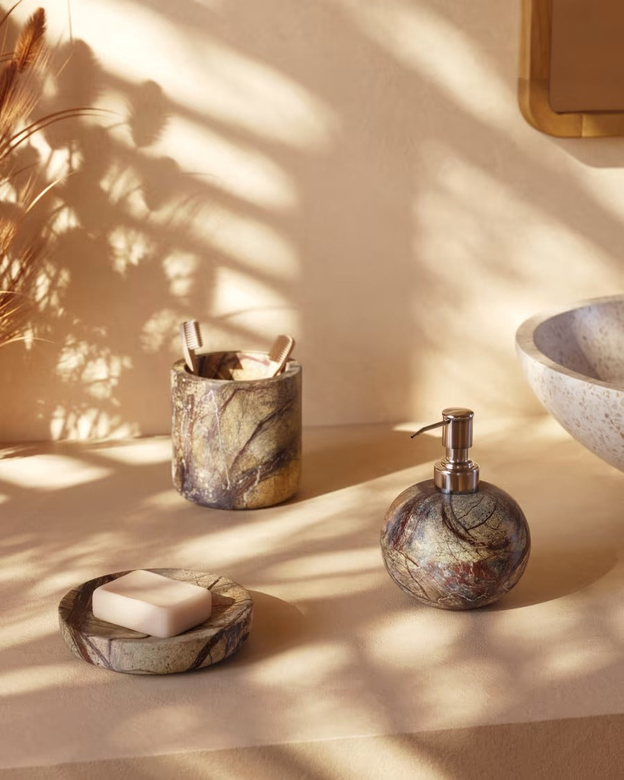 Spalsh Beige Marble Soap Dish
