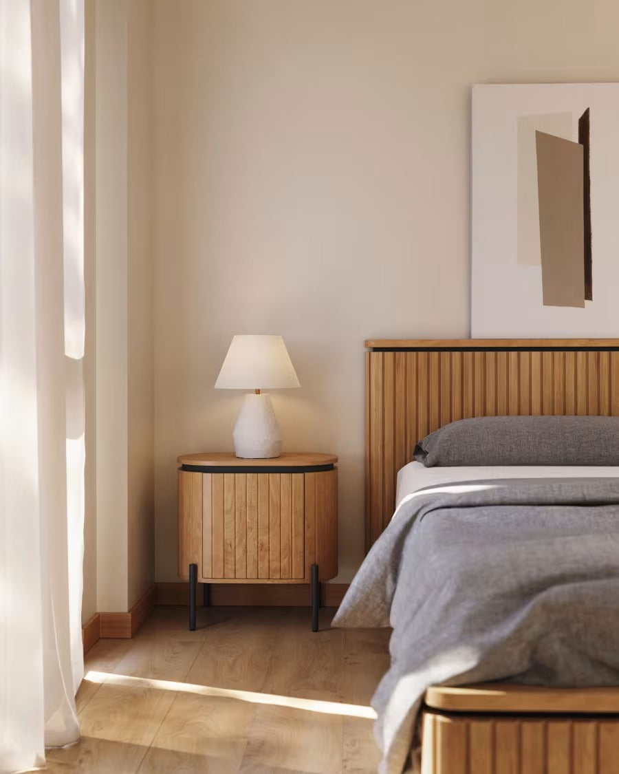Licia Mango Wood Bedside Table