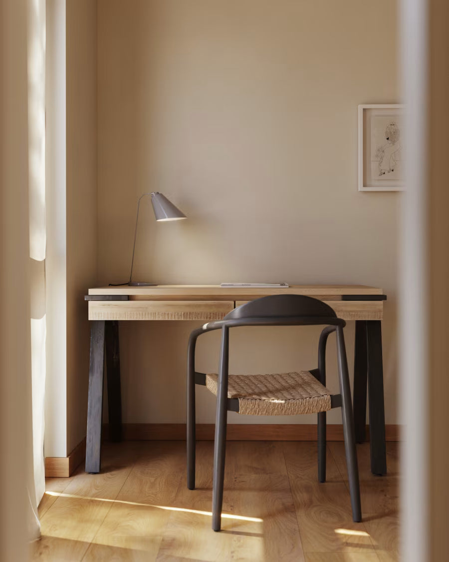 Nina Stackable Chair in Black Finish.