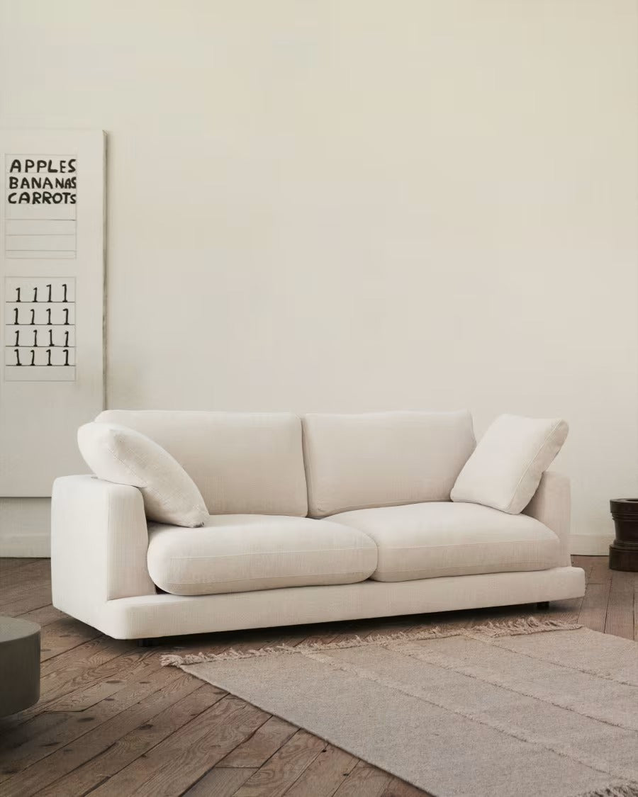 Gala 3 Seater Sofa in Beige 210cm