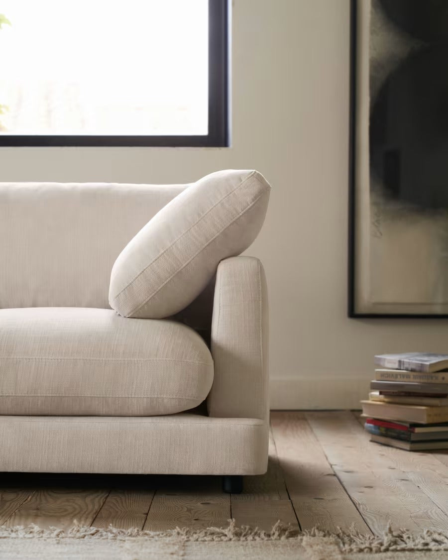 Gala 3 Seater Sofa in Beige 210cm