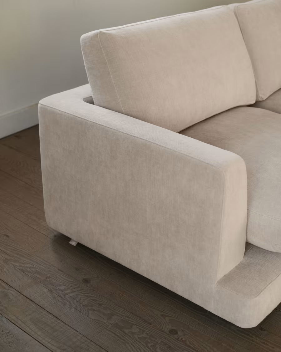 Gala 3 Seater Sofa in Beige 210cm