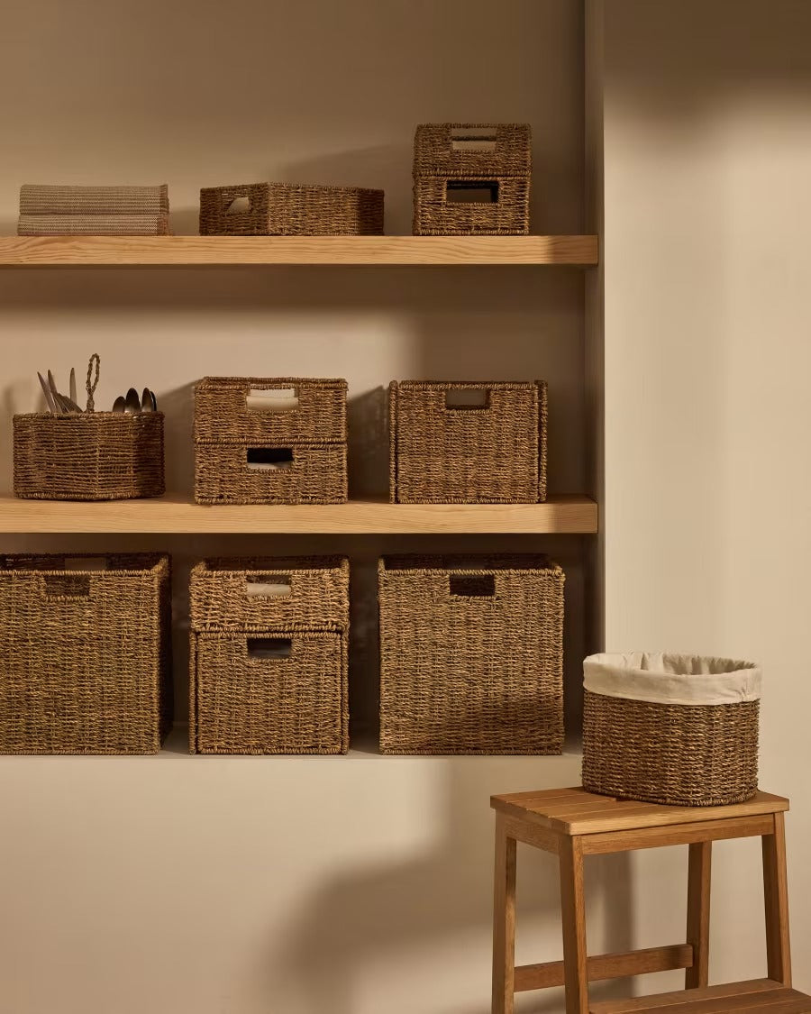 Tossa Natural Fiber Cutlery Basket