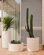 Aiguablava Plant Pot in white cement, Ø 52 cm