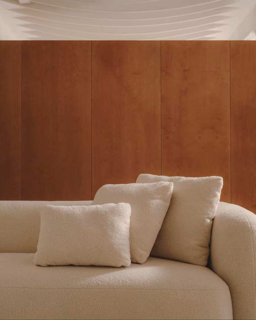 Martina ecru bouclé cushion 52 x 52cm