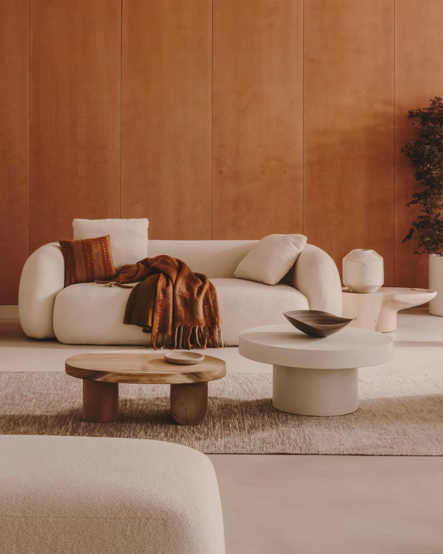 Martina ecru bouclé cushion 52 x 52cm