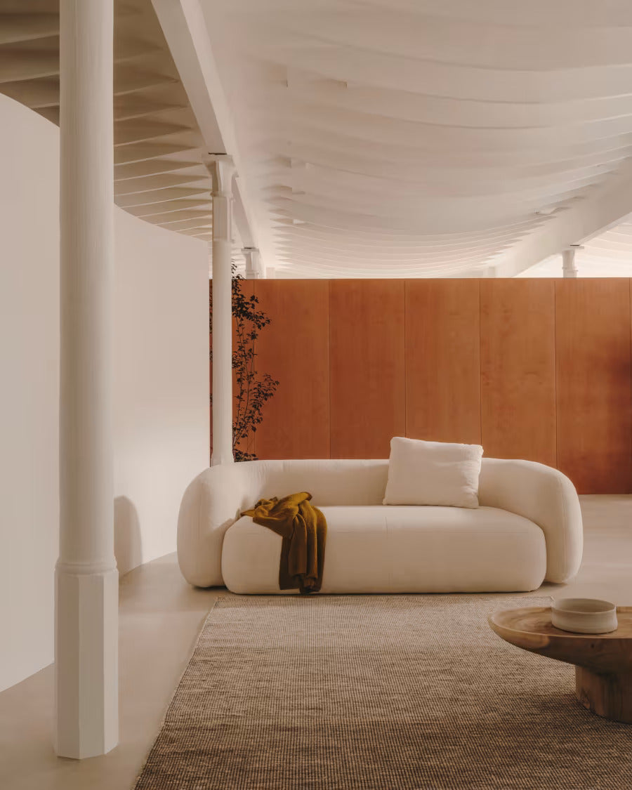 Martina ecru bouclé cushion 52 x 52cm