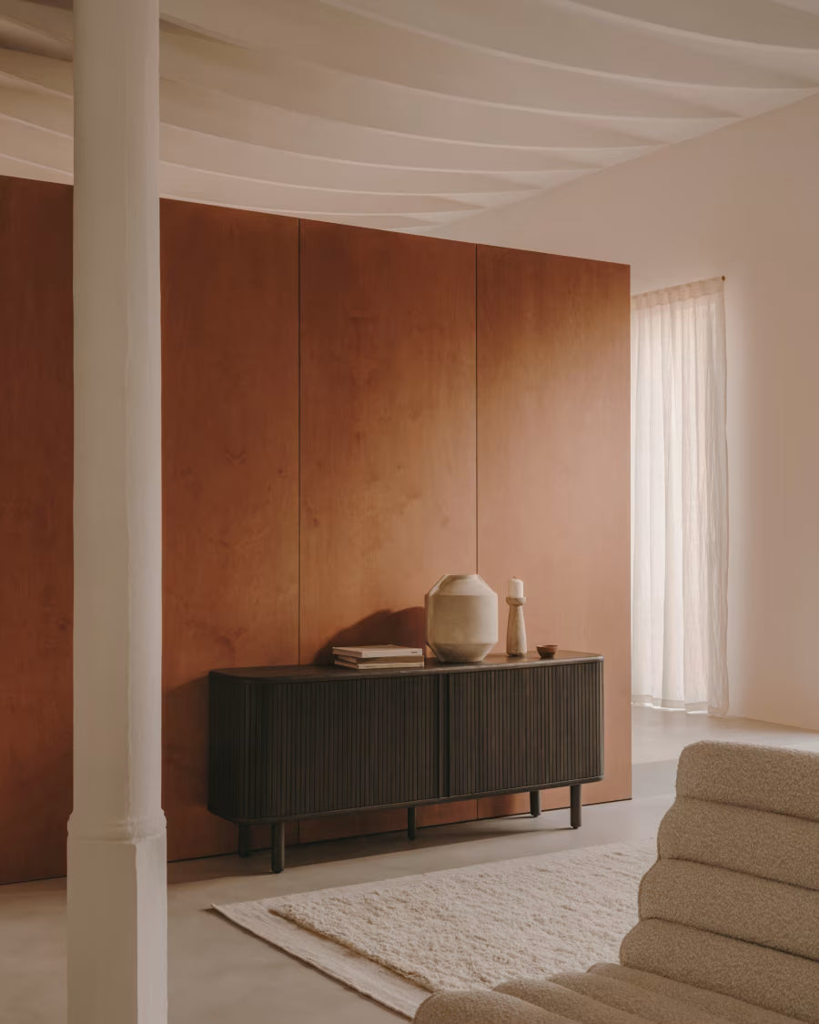 Mailen 2 Door Sideboard in Ash Veneer in Dark.