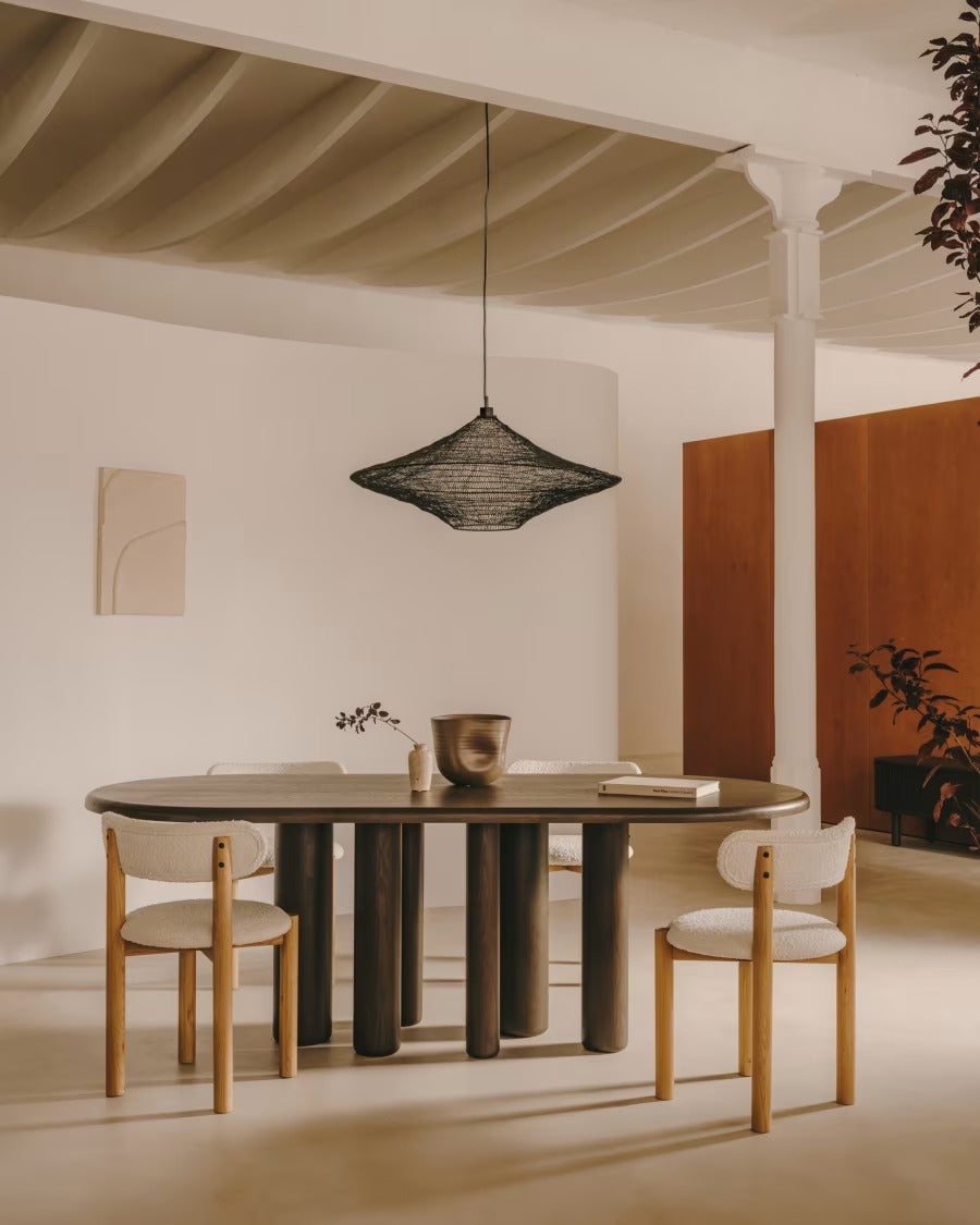 Mailen Oval Table in Ash Wood Veneer