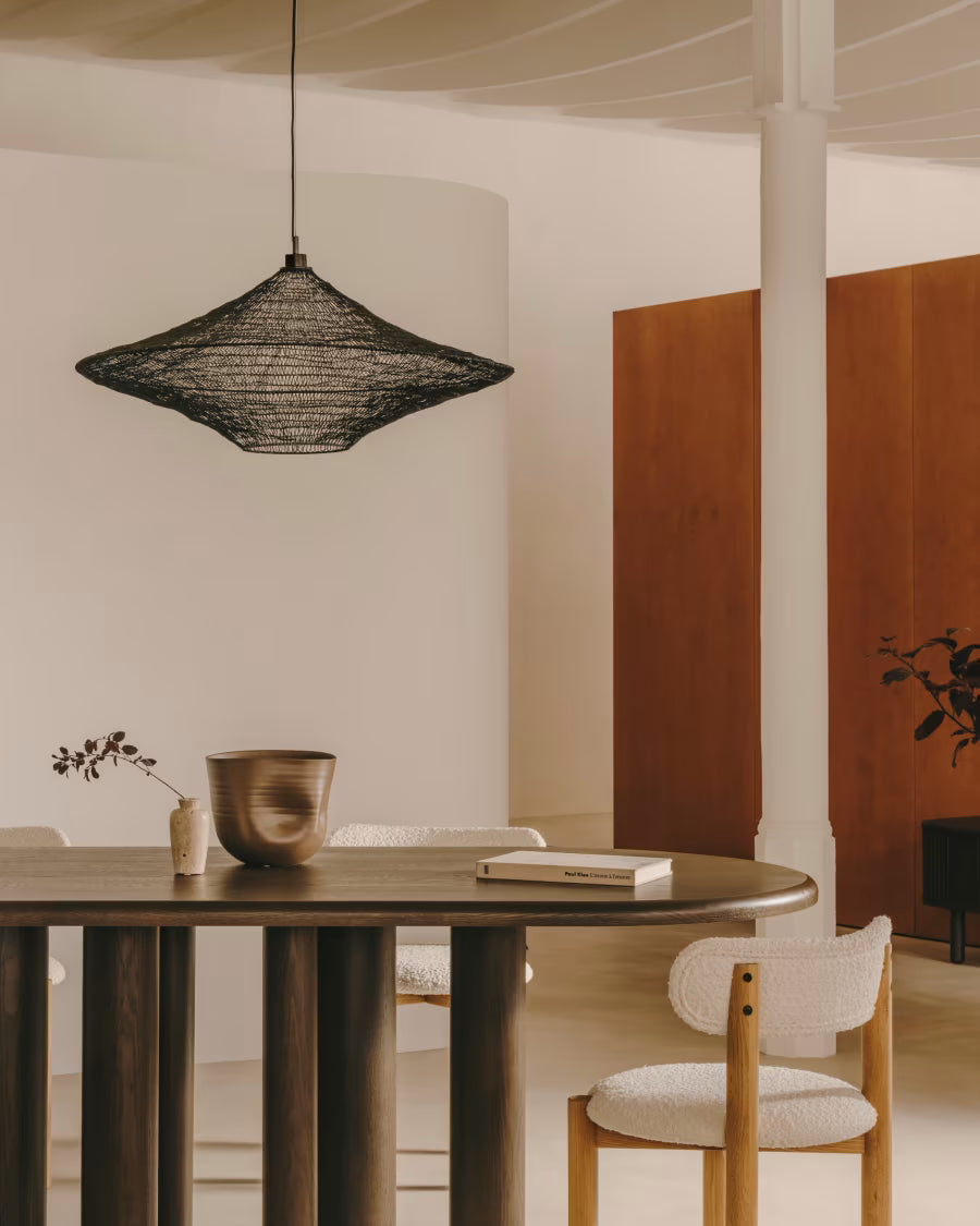 Metal Makai ceiling lamp with black finish ? 87 cm