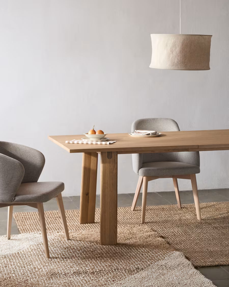 Maelan jute & cotton check rug 160 x 230 cm