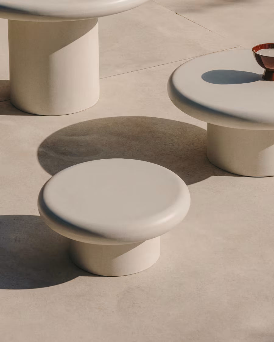 Addaia white cement table