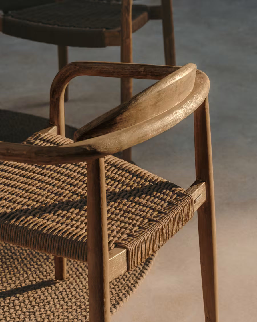 Nina Stackable Chair in Beige.