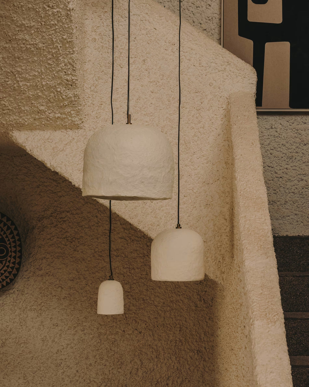 Sineu White Papier-Mâché Ceiling Lamp Ø 34.5 cm
