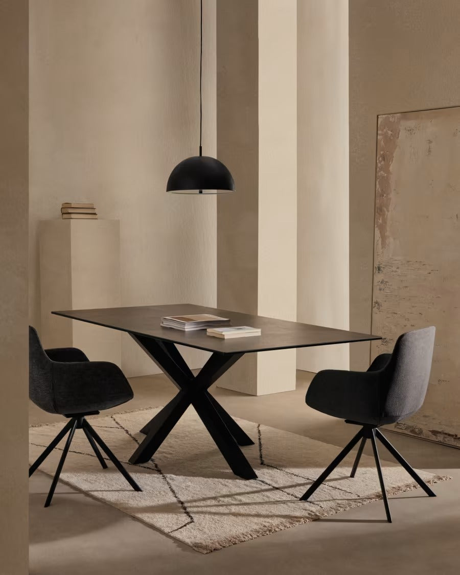 Tissiana Self-Centring Swivel Chair in Dark Grey