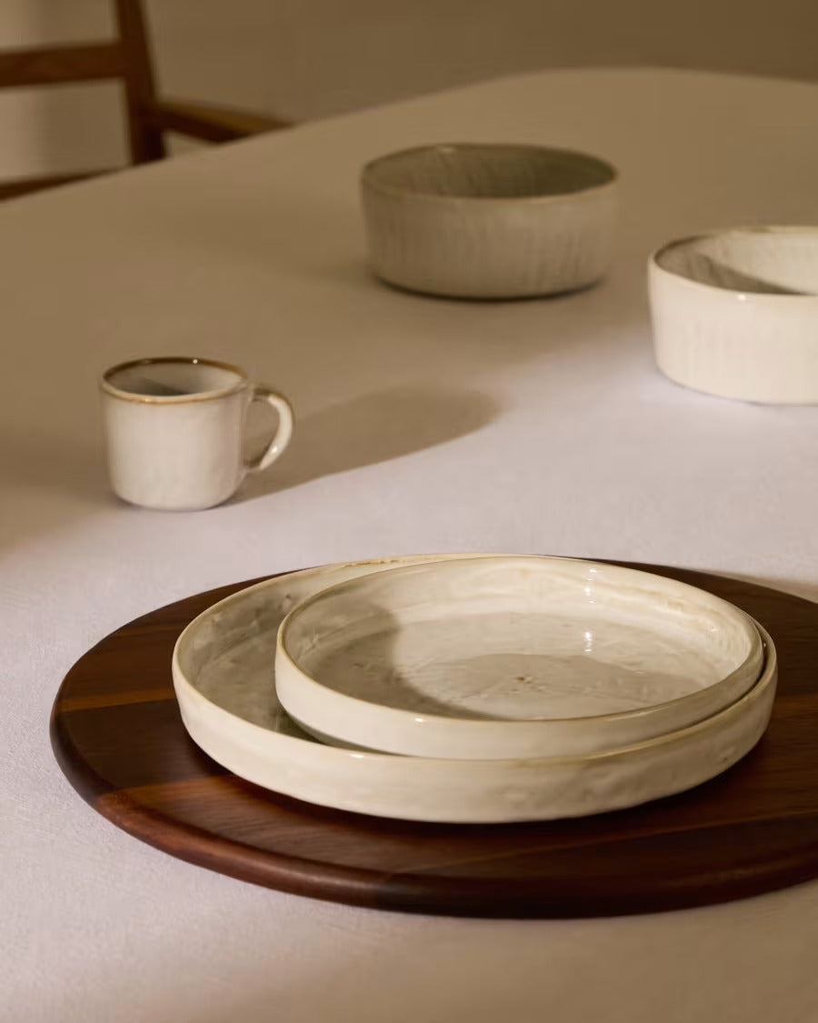 Serni White, Ceramic Dessert Plate