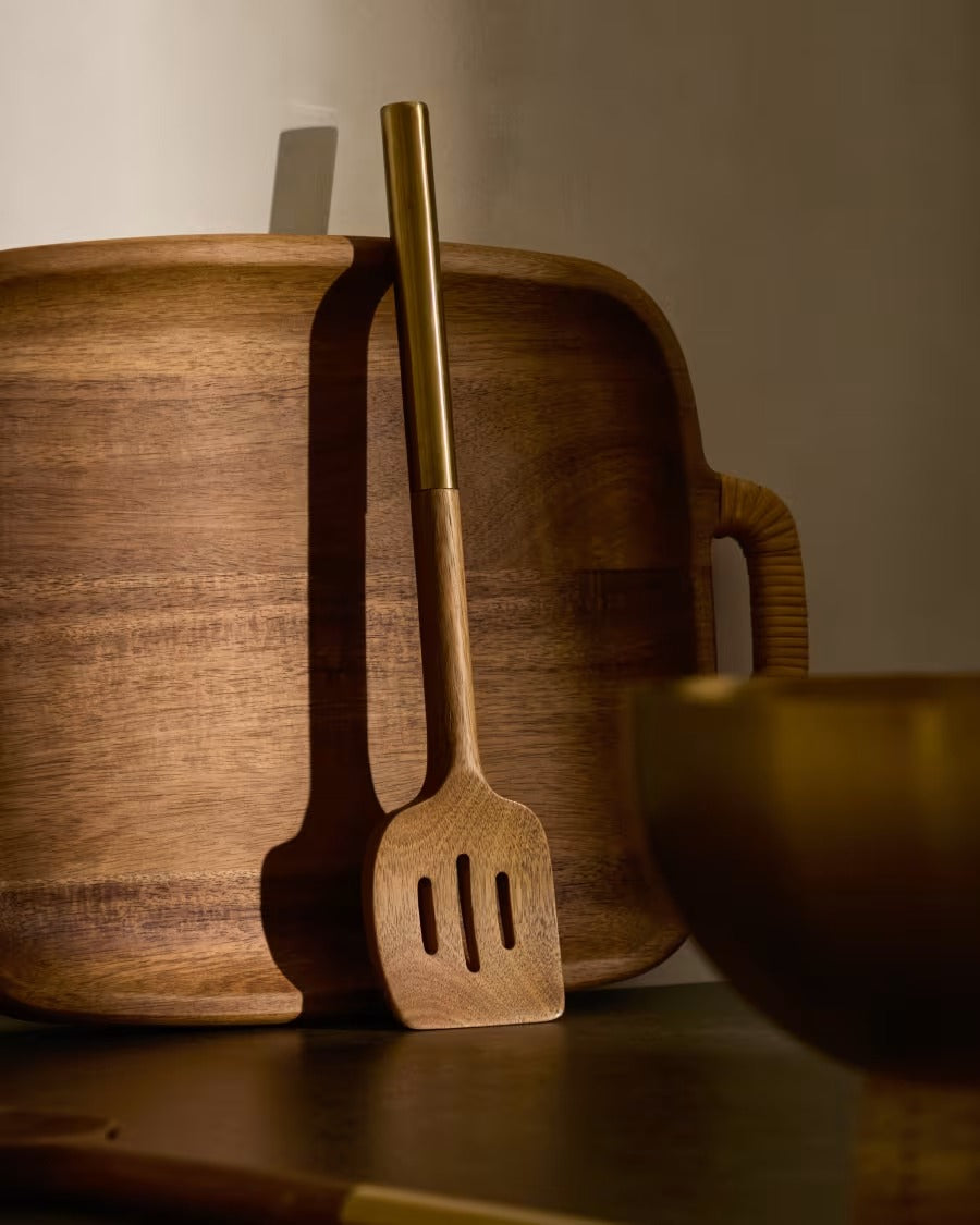Sataya Holed Spatula made from FSC 100% acacia wood