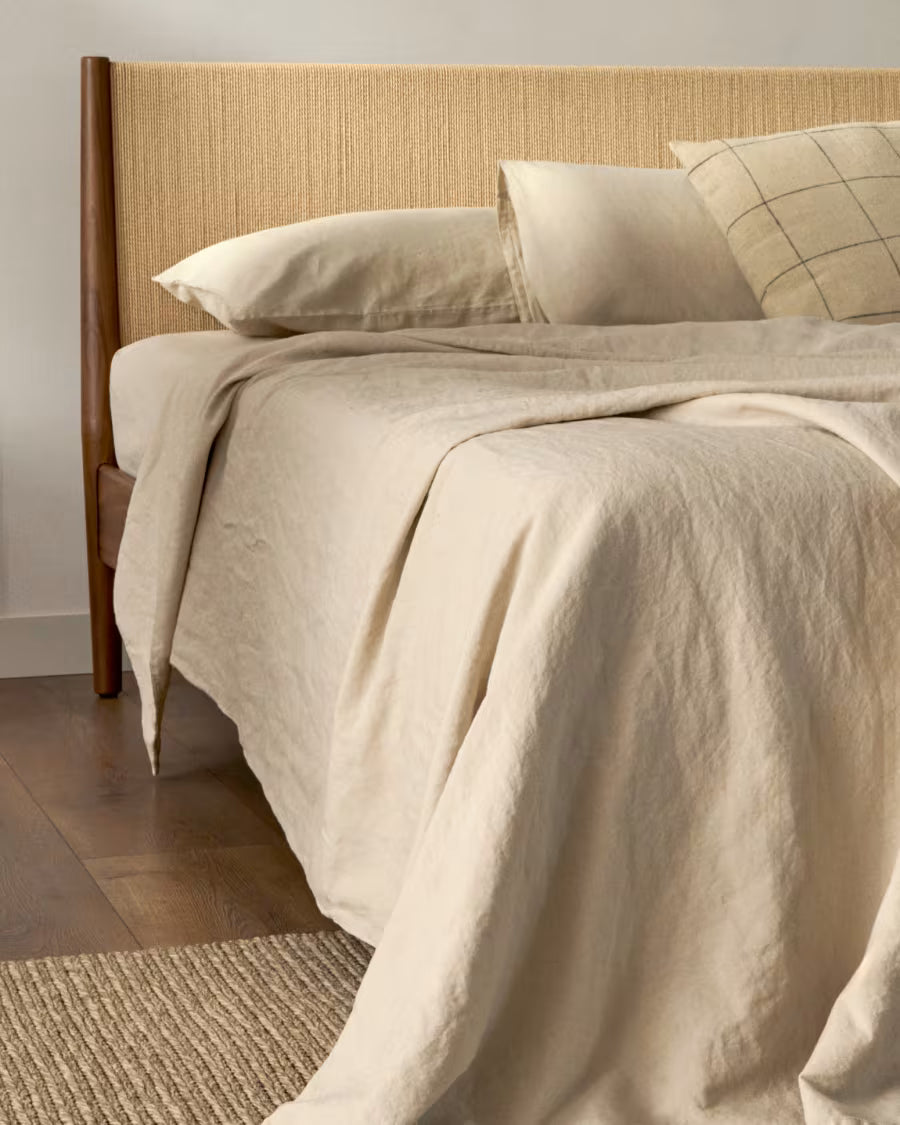 Simmel grey# cotton and linen duvet and pillow cover set# 180 cm bed