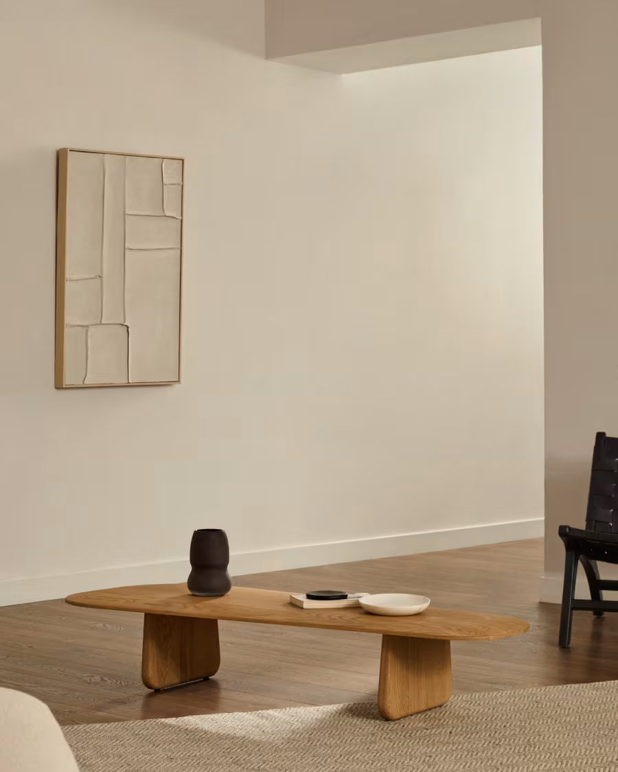 Pirita coffee table made from solid oak wood in a natural finish# 146 x 56.5 cm FSC 100%