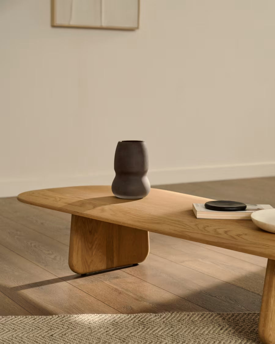 Pirita coffee table made from solid oak wood in a natural finish# 146 x 56.5 cm FSC 100%