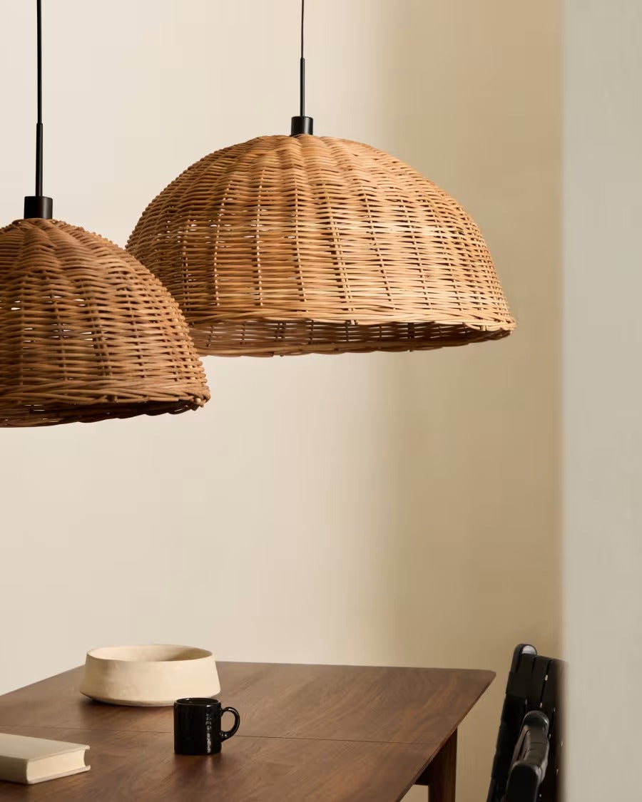 Jornets Rattan Ceiling Lamp Shade in a Natural Finish Ø 80cm