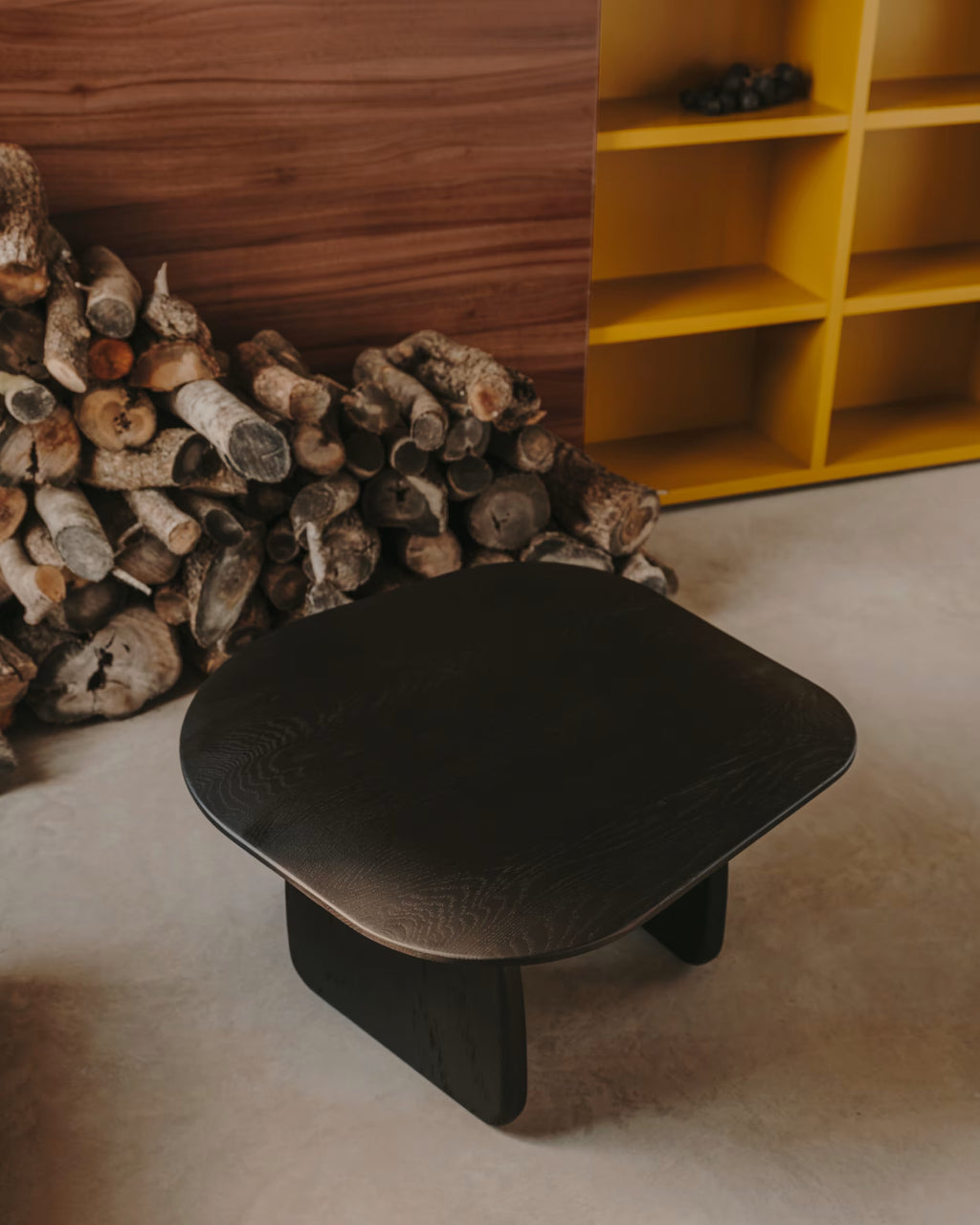 Pirita side table black finish, 71 x 70 cm