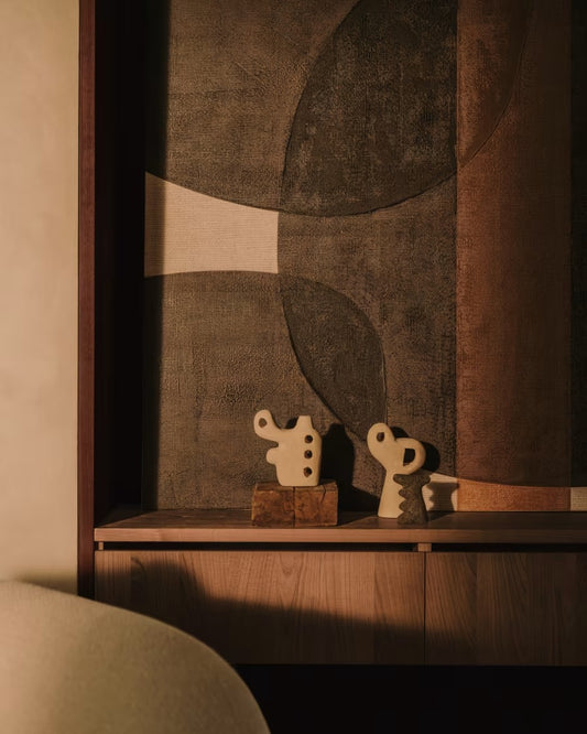 Arif Stone Sculpture in a beige finish, 20cm