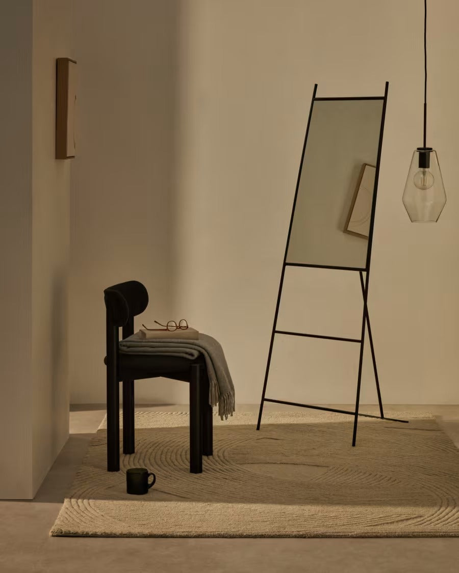 Norland Black Metal Full-Length Mirror 55 x 166 cm