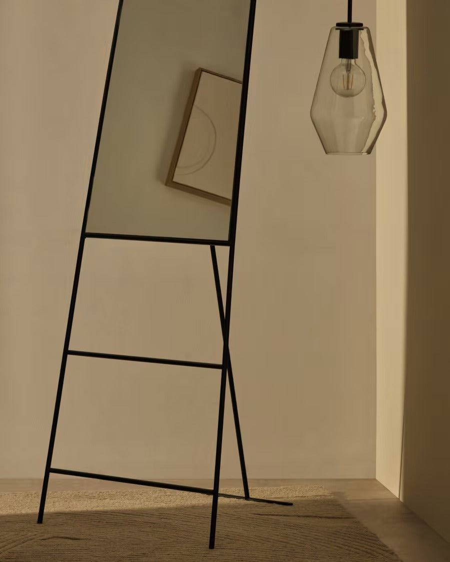 Norland Black Metal Full-Length Mirror 55 x 166 cm