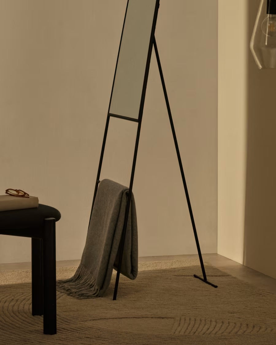 Norland Black Metal Full-Length Mirror 55 x 166 cm