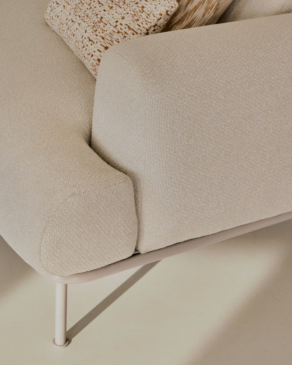 Aurum 2-seater Sofa in Ecru Chenille 214cm