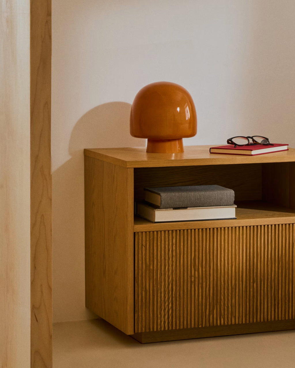 Reig Orange Glass Table Lamp