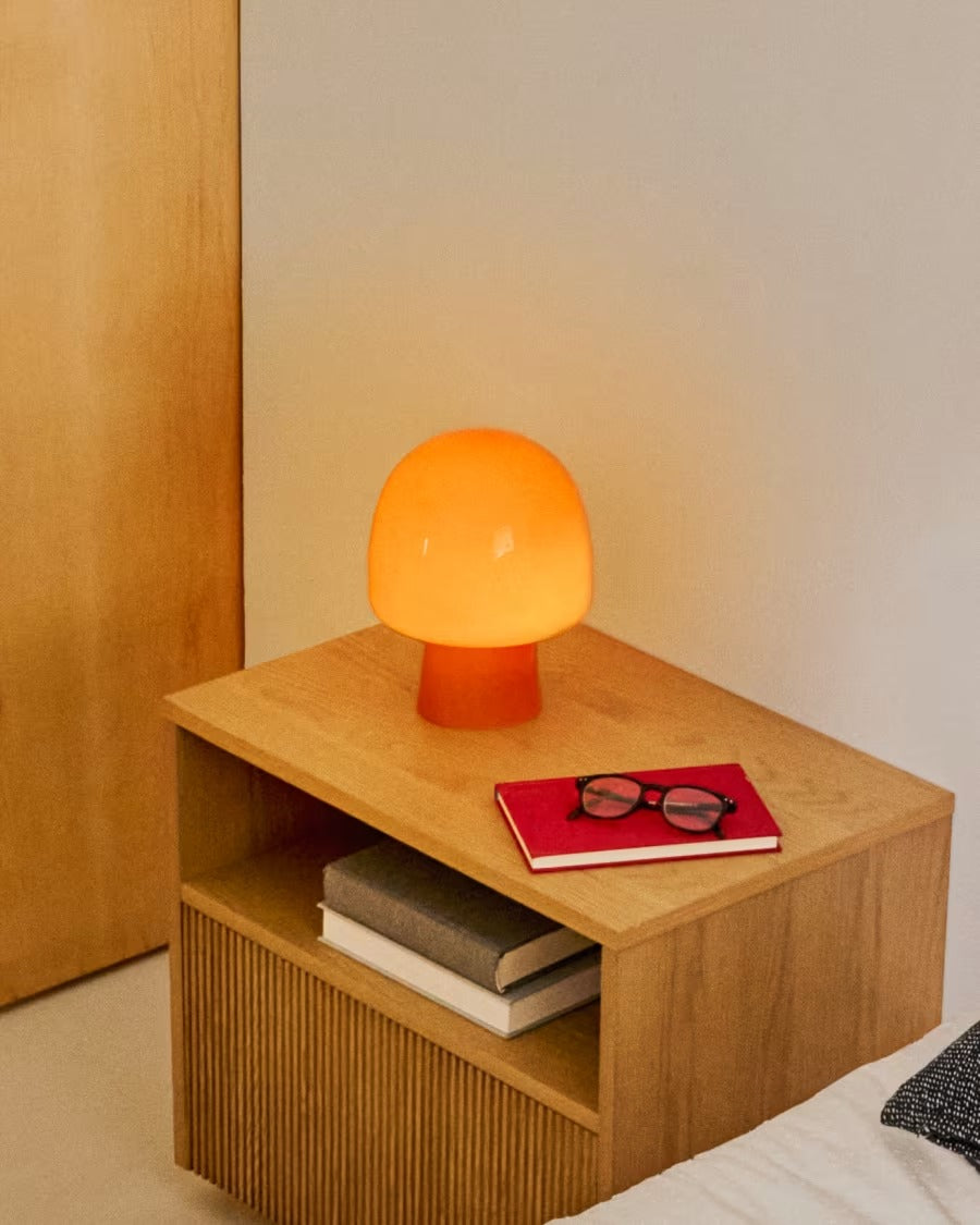 Reig Orange Glass Table Lamp