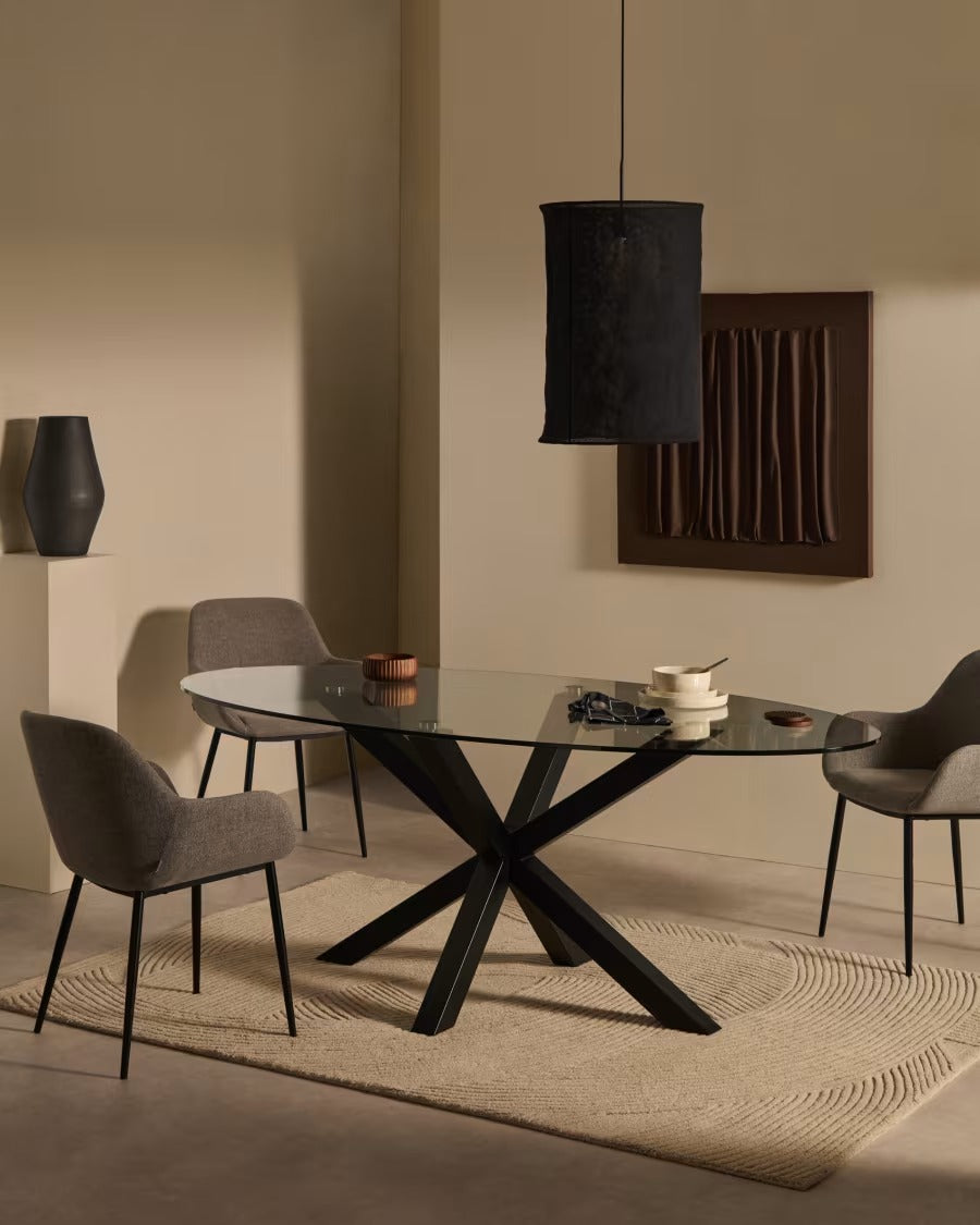Argo Oval Table in Glass